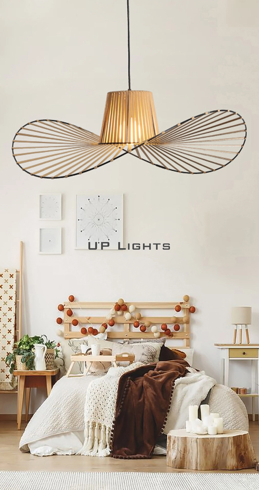 Modern Vintage Retro Dining Room Bedroom Decorative PVC Black Fabric Shade Black Pendant Lamp Chandelier Light