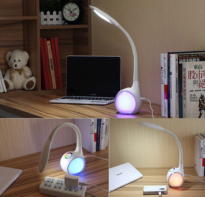 LED Desk Lamp Magic Colorful Color Changing Dimmable LED Book Lamps LED Table Light LED Book Lamp Wholesale Table Lamp Bedroom Lamps Rechargeable Lamp