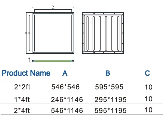 LED Drop Ceiling Flat Panel Light Fixtures