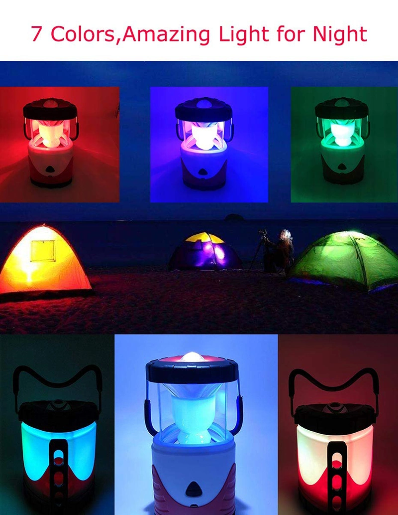 LED Camping Lantern, LED Lantern Rechargeable USB Flexible Handle Lantern