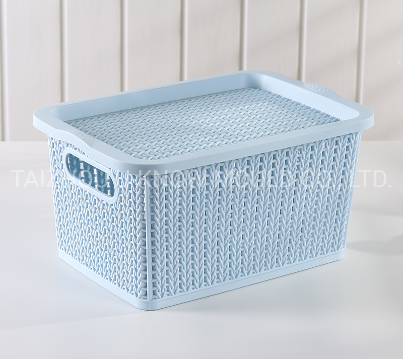 Rattan Basket Plastic Injection Mould with Lid Storage Basket Mold