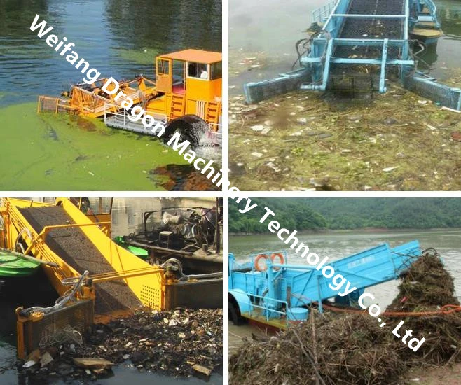 Rubbish Salvage Boat Trash Skimmer Hunter Amphibious Weed Harvester Reed Harvester Water Hyacinth Crushing Ship Water Hyacinth Harvester