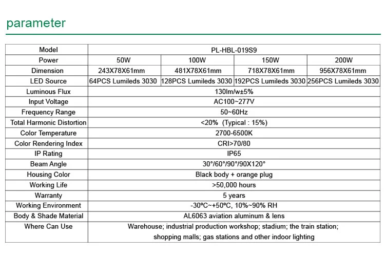 Aluminium Profile IP65 Black Down Supermarket Office Pendant Highbay LED Linear Light