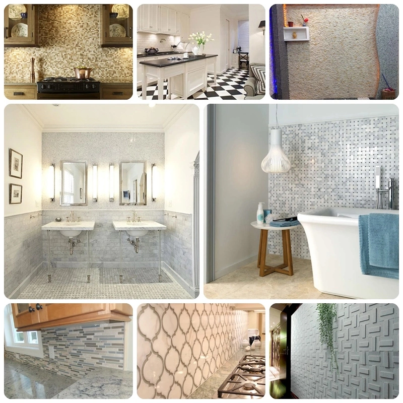 Basket Weave Design Marble Mosaic for Kitchen/Batheroom Floor/Wall Decoration