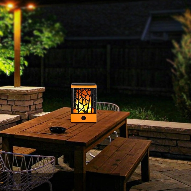 LED Decorative Battery Powered Flickering Flames Hanging Lantern