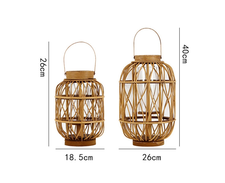 Customized Eco-Friend Handmade Vintage Rattan Lantern