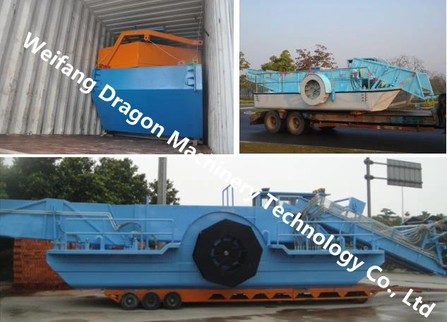 Rubbish Salvage Boat Trash Skimmer Hunter Amphibious Weed Harvester Reed Harvester Water Hyacinth Crushing Ship Water Hyacinth Harvester