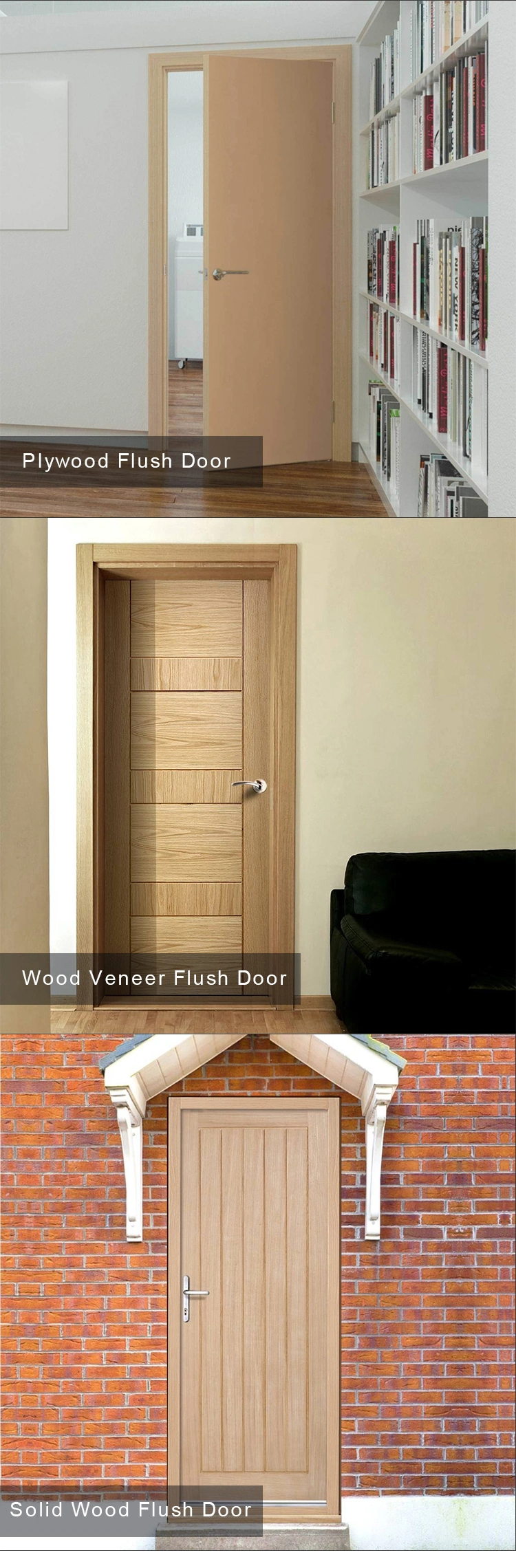 Jhk Molded Groove Swing Flush Mount Solid Pine Wood Door