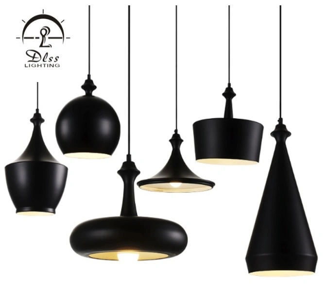 Modern Suspension Decorative Lamp Black Aluminum Pendant Light