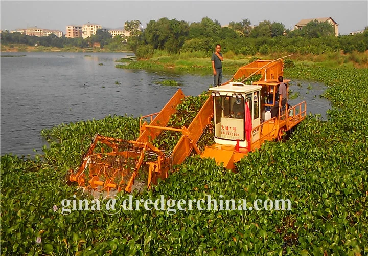 New Design Water Hyacinth Harvester for Water Area Protection