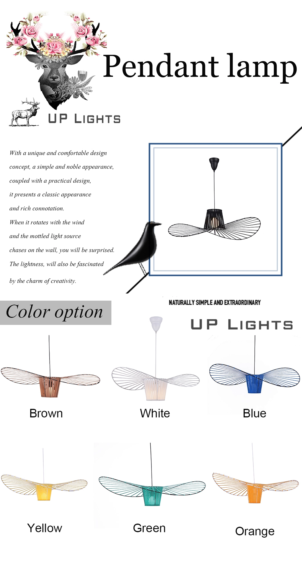 Modern Vintage Retro Dining Room Bedroom Decorative PVC Black Fabric Shade Black Pendant Lamp Chandelier Light