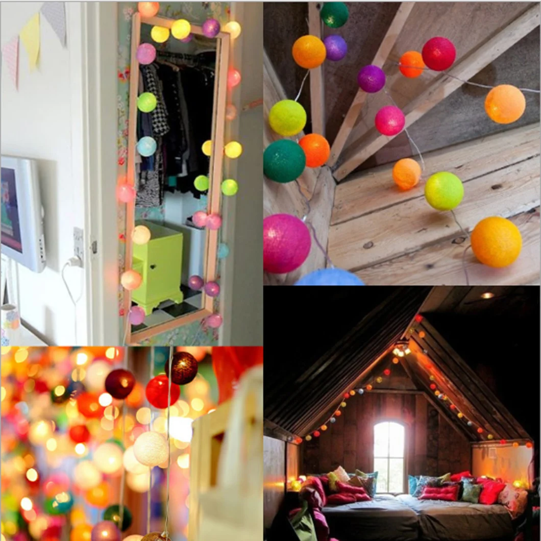 Ball String Lights Cotton String Lamp String Cotton Ball String