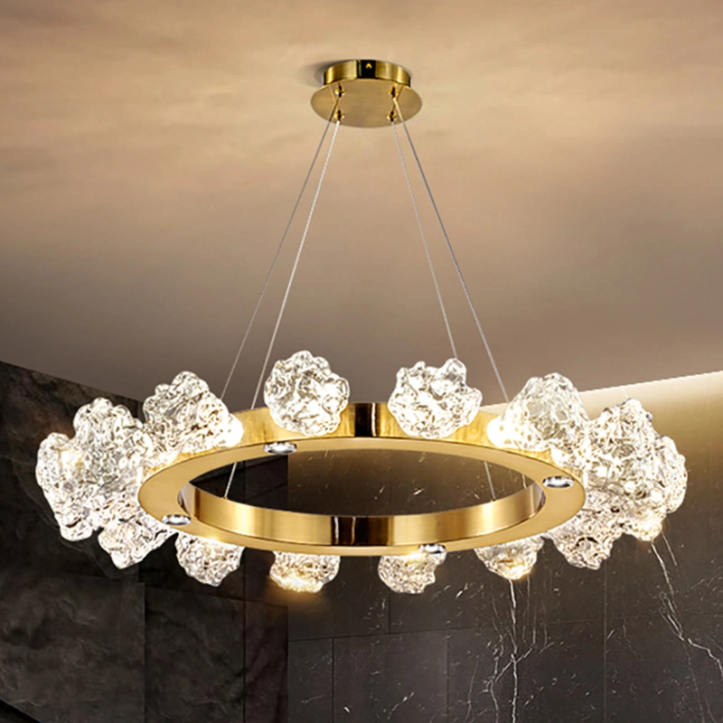 Crystal Diamond Design Pendant Lamp Hotel Lobby Lamp Living Room Lamp