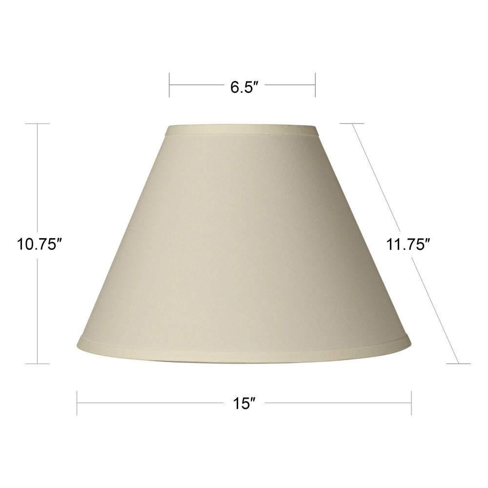 Jls-B01 Bell-Shaped Antique White Lamp Shade White Liner Inside