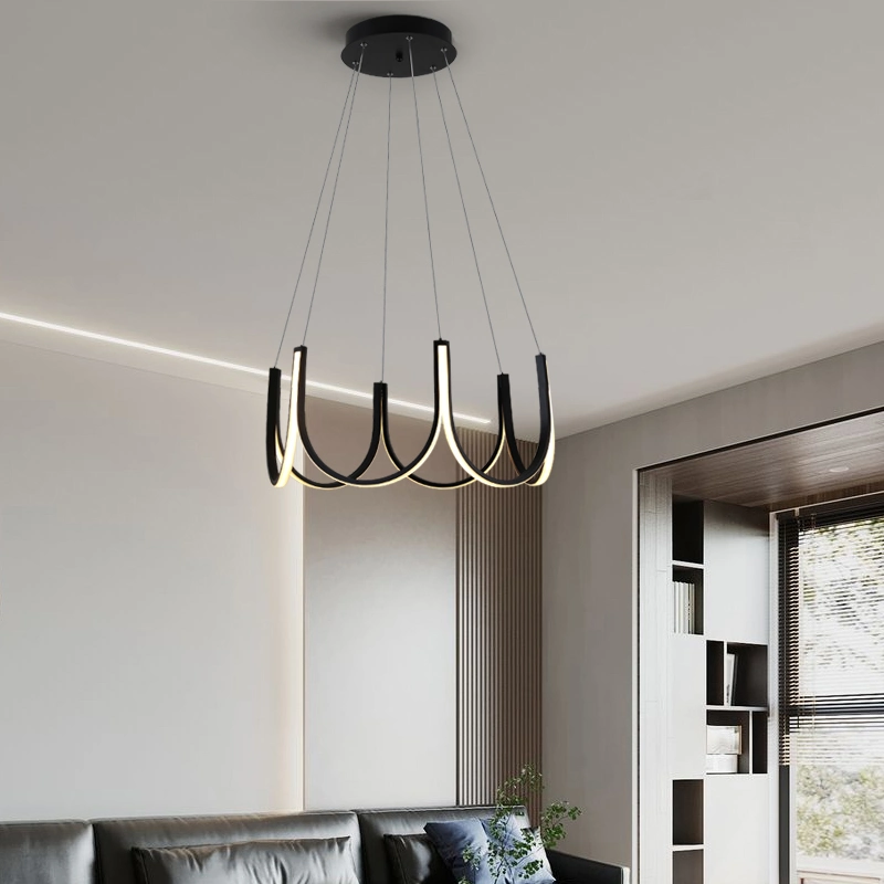 Black Metal Pendant Lamp Ceiling Lamp Living Room Lamp LED