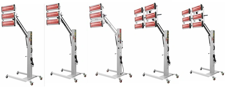 Floor Movable Spray Booth Infrared Paint Curing Lamps