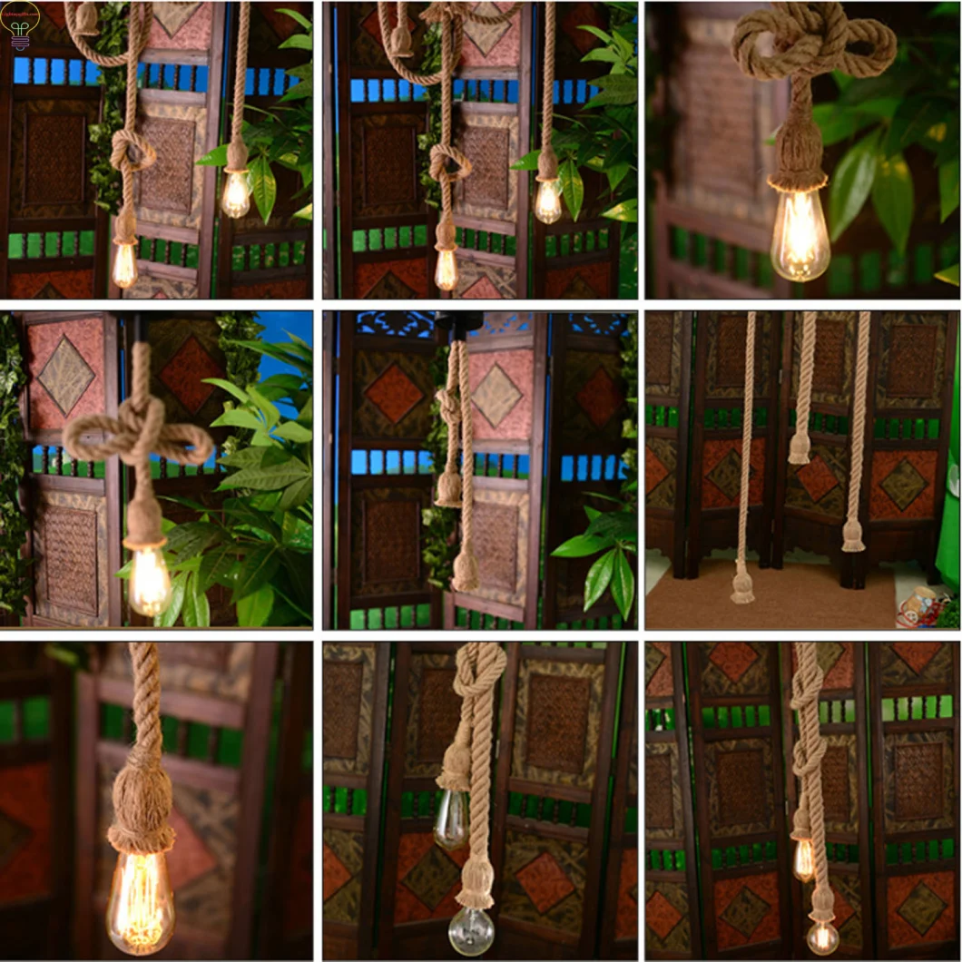 Hemp Rope Lamp Vintage Hemp Lamp