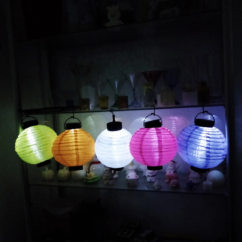 LED Solar Lentern Cloth Lanterns Paper Lanterns for Outdoors Decorate