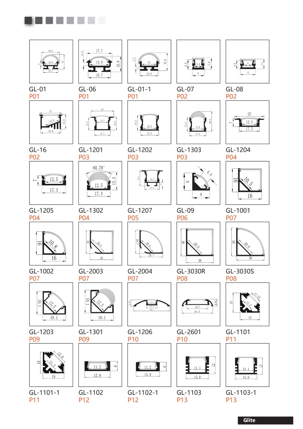 Ceiling Light Fixtures Mounting Bracket Strip Cabinet Lamp Extrusion