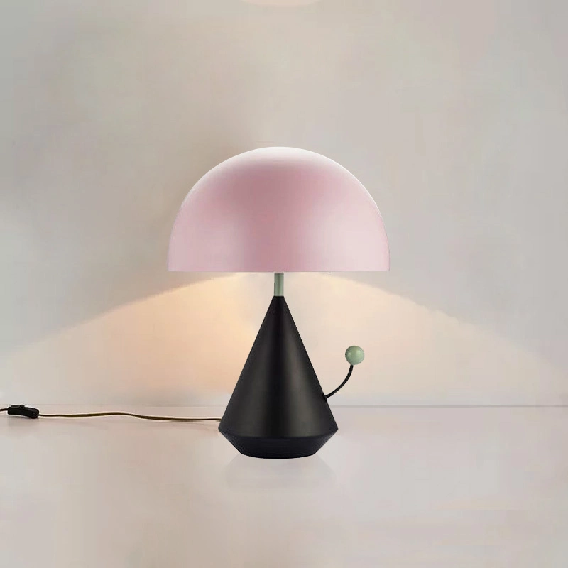 Pink Lampshade Mushroom Table Lamp Nightstand Lamp Bedside Lamp Lighting