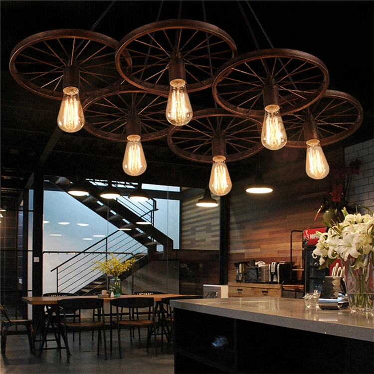 Industrial Hanging Hardware Metals Pendant Lamp Vintage E27 for Kitchen Bar Coffee Light Fixtures