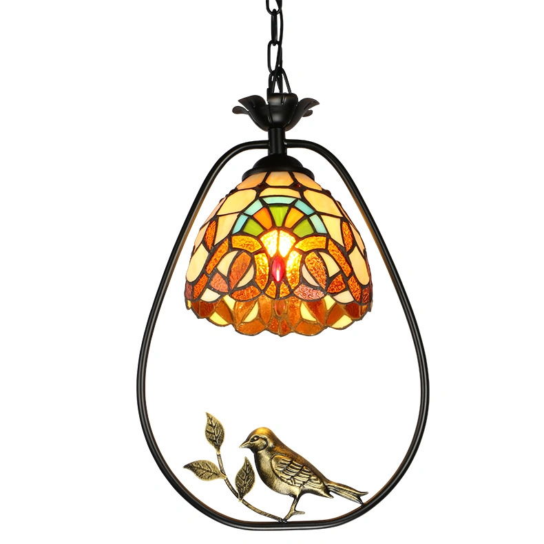 Hummingbird Tiffany Lamp Hanging Pendant Lamp Fixtures (WH-TF-08)