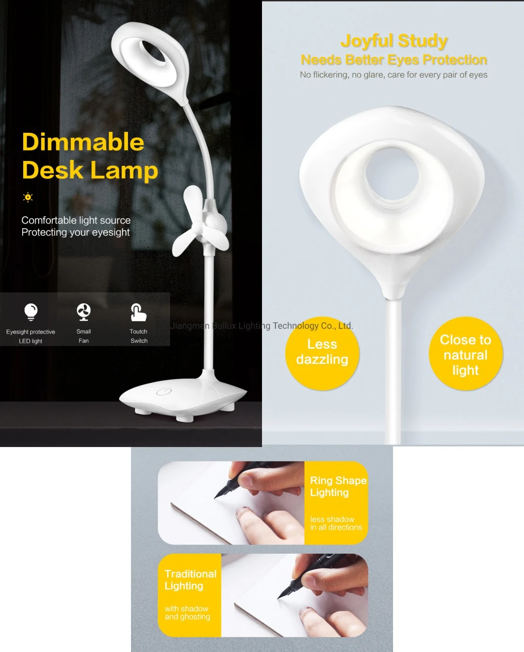 Barrel Shape Dimmable Rotatable USB Rechargeable LED Desk Lamp, LED Table Lamp, Table Lamp, Study Lamp