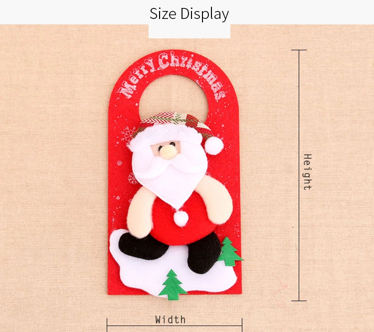 New Christmas Ornaments Non-Woven Cartoon Christmas Door Hanging Pendant Hotel Shopping Mall Window Decoration