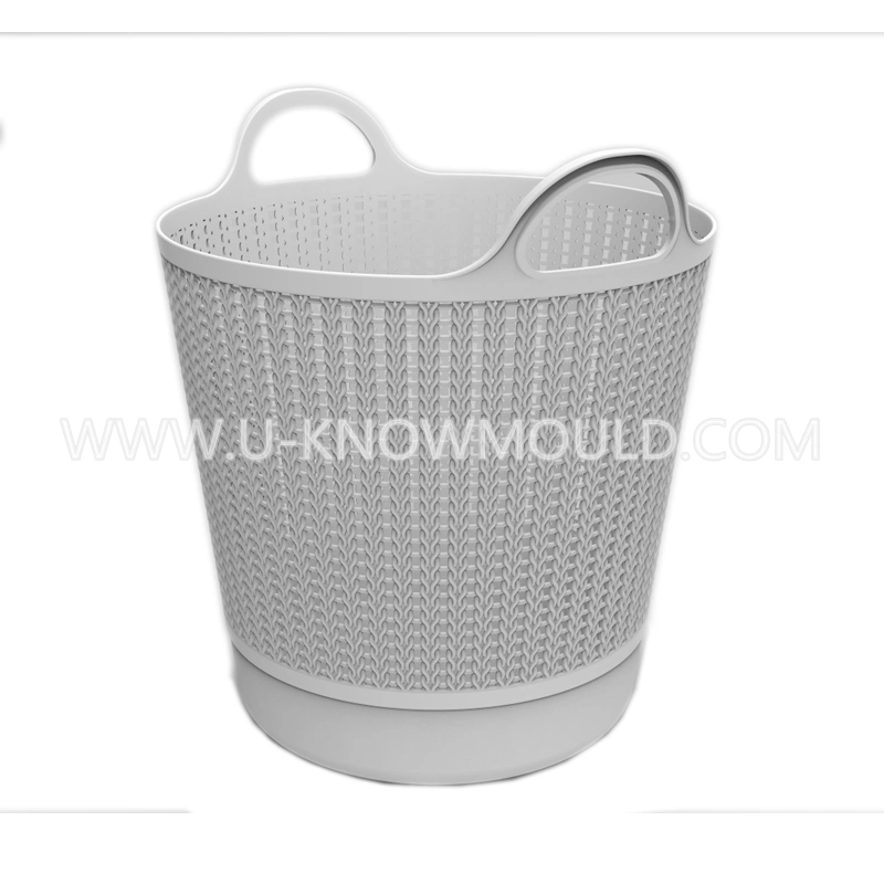 Plastic Rattan Lanudry Basket Injection Mold Plastic Basket Mould