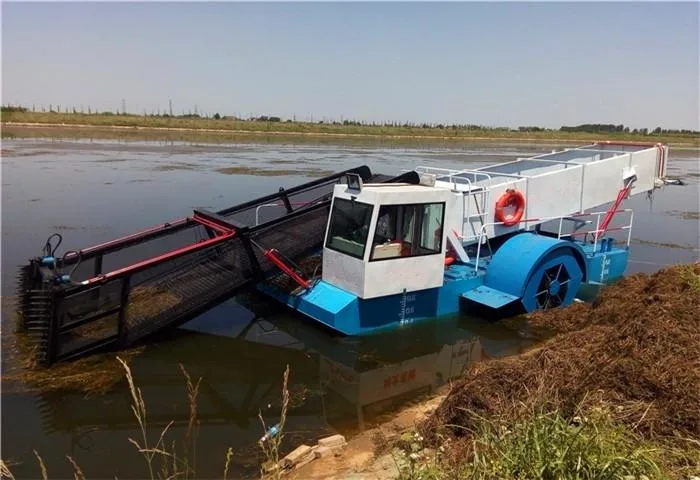 River Cleaning Skimmer Small Aquatic Weed/Water Hyacinth/Enteromorpha /Duck Weed / Reed Harvester Sale Water Hyacinth Harvester