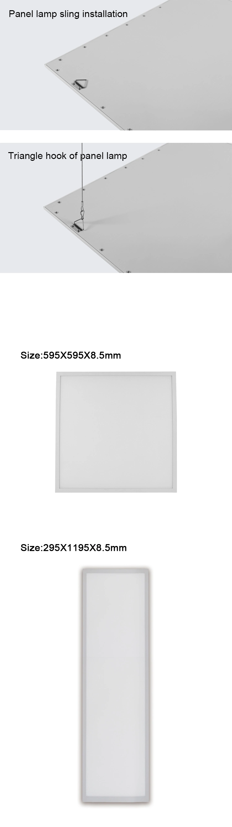 White Frame Suspended Ceiling Recessed LED Panel 600X600mm /300X1200mmled Panel Light, Lighting Fixtures, LED Work Lights