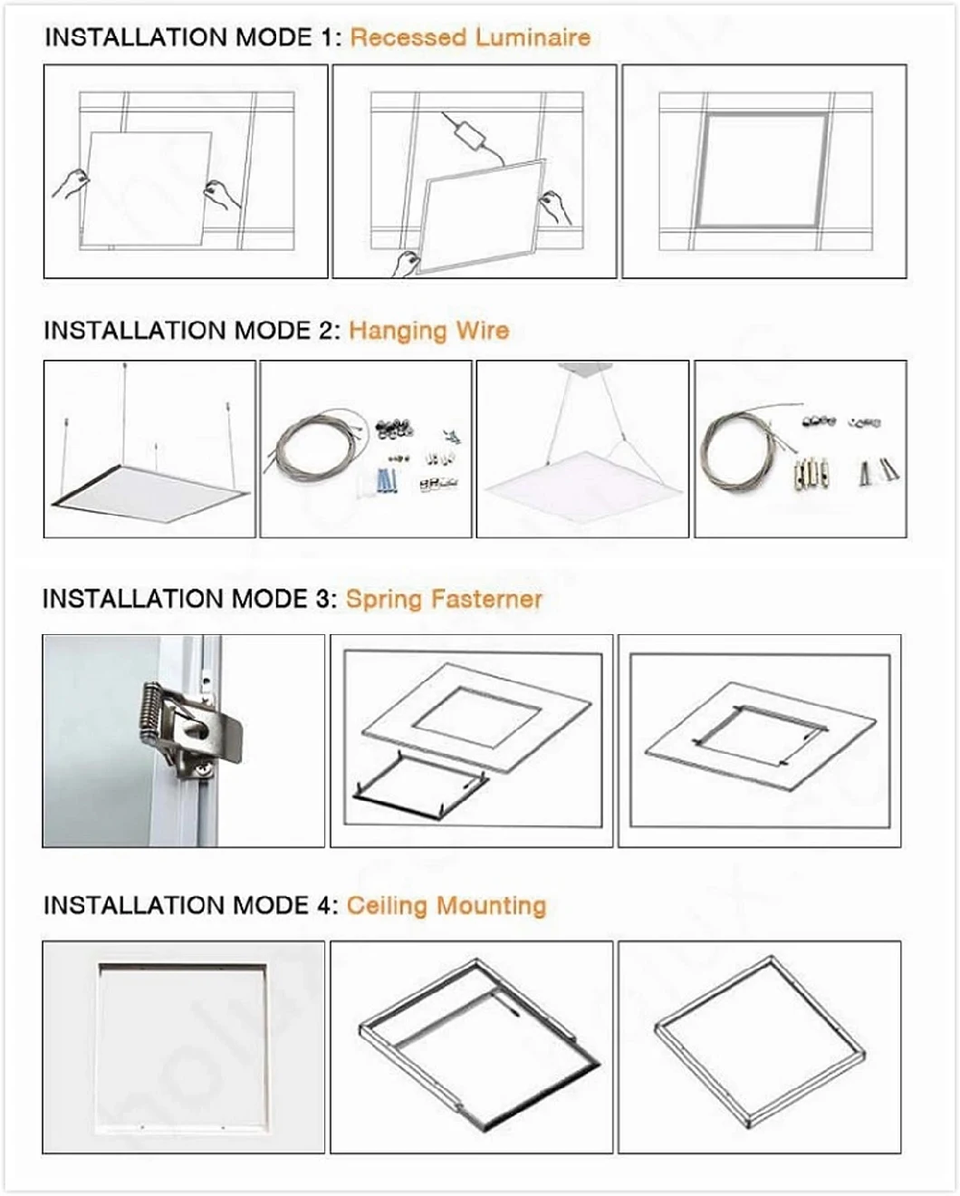 Back Light 620*620*50mm LED Panel Light