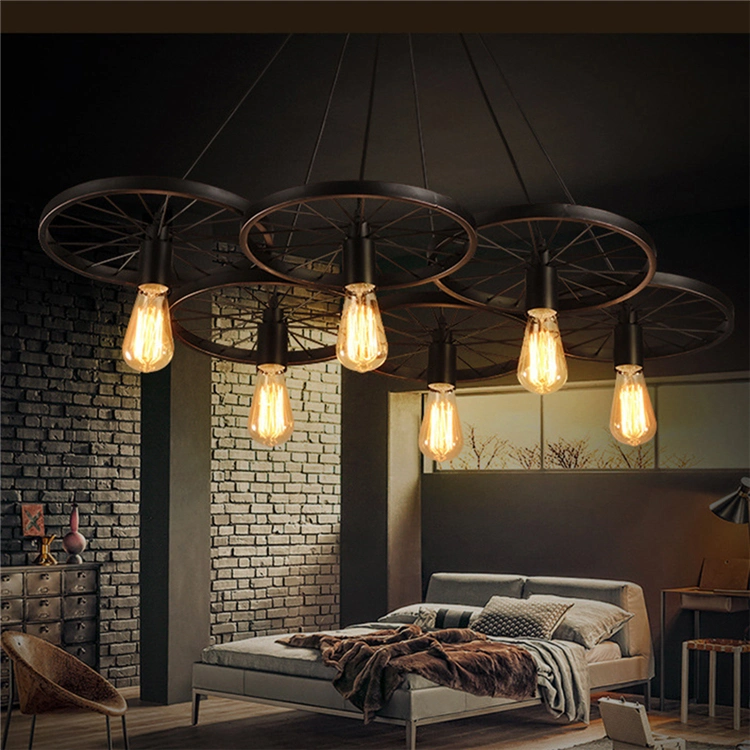 Industrial Hanging Hardware Metals Pendant Lamp Vintage E27 for Kitchen Bar Coffee Light Fixtures