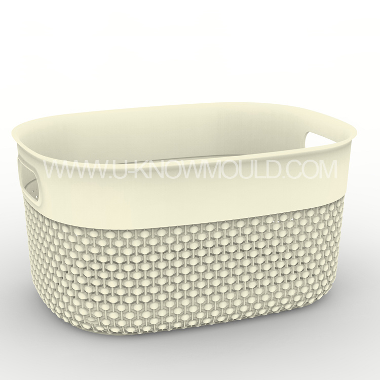 Plastic Rattan Basket Injection Mould Plastic Household Storage Basket Mold