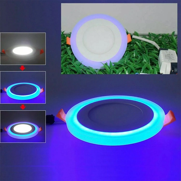 LED Ceiling Panel LED Double Color Panel Light 18+6W Round Conduit/Flush Type