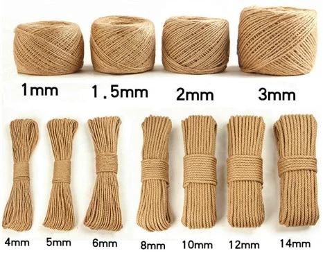 Twisted Jute Rope 100 Feet Natural Jute Twine Hemp Rope 1/2-Inch Diameter