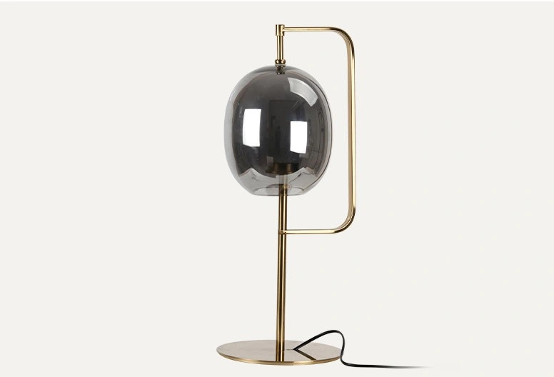 Nordic Glass Floor Lamp Simple Hotel Room Decoration Creative Metal Desk Lamp Bedroom Bedside Lamp