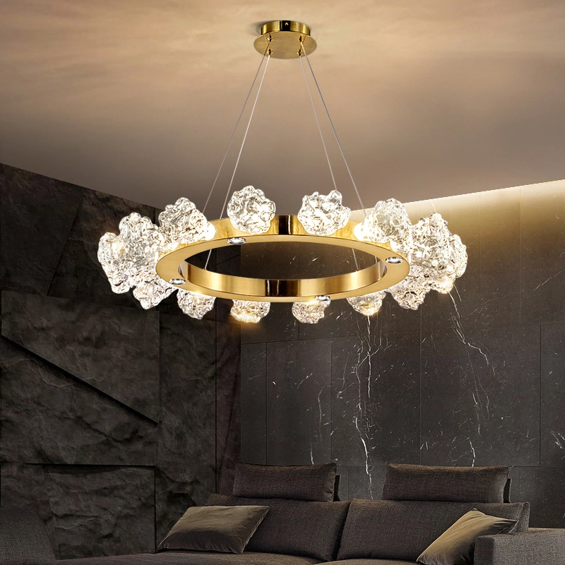 Crystal Diamond Design Pendant Lamp Hotel Lobby Lamp Living Room Lamp