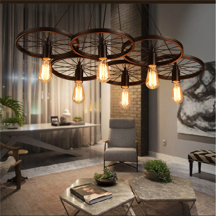 Industrial Hanging Hardware Metals Pendant Lamp Vintage E27 for Kitchen Bar Coffee Light Fixtures