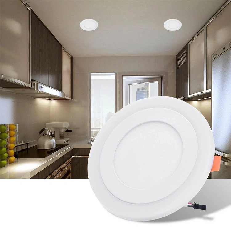 LED Ceiling Panel LED Double Color Panel Light 18+6W Round Conduit/Flush Type