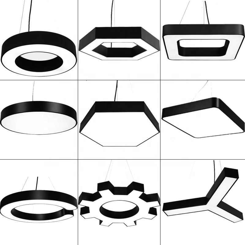 Black and White LED Chandelier Light Y Shape 60cm 48W Ceiling Pendant Light