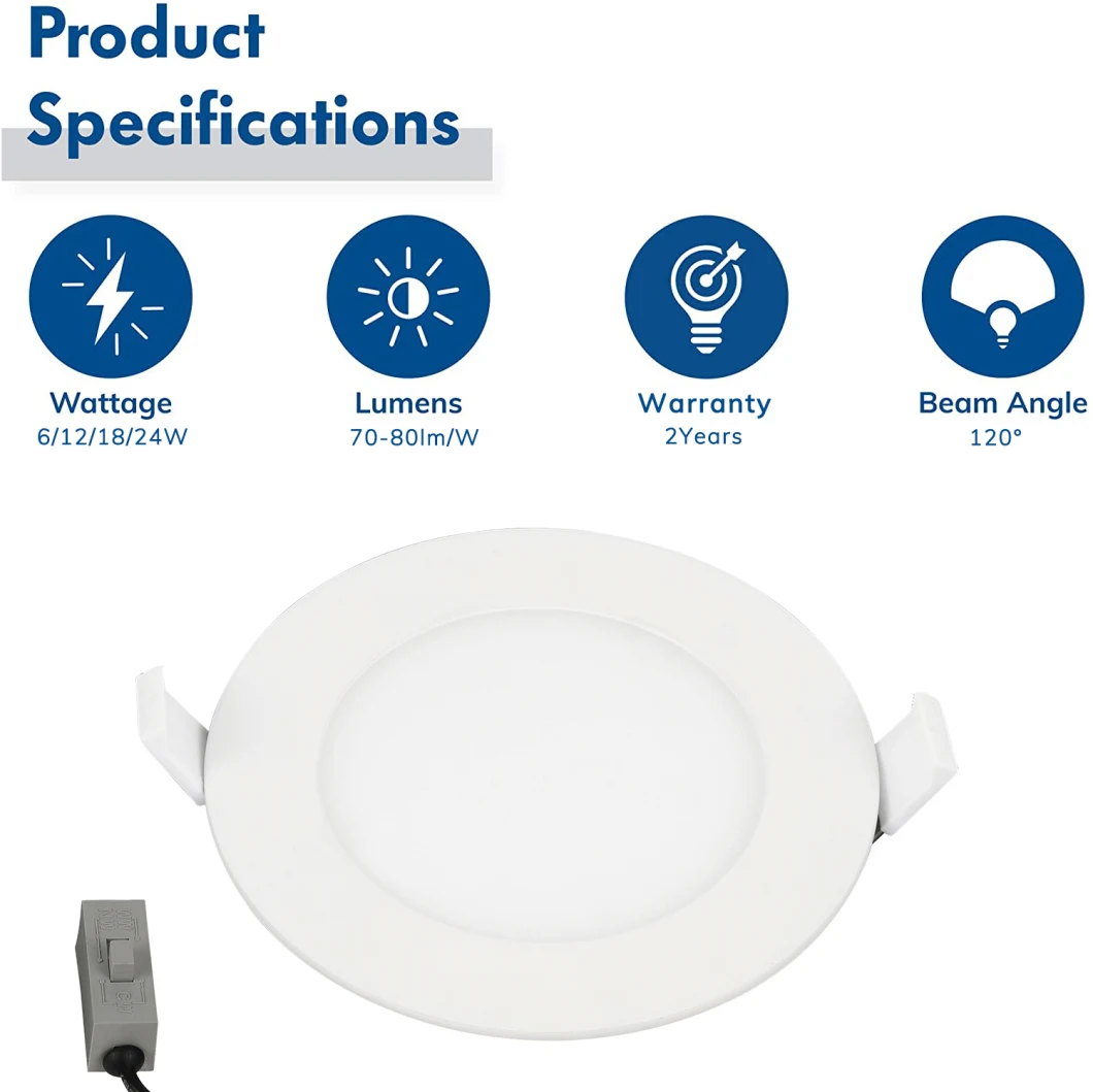 6W 12W 18W 24W 3CCT Changeable Ceiling Panel Light Surface Mounted Modern LED Ceiling Light