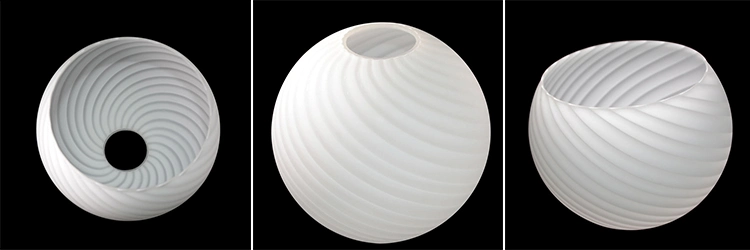 Decorative Blown Opal White Round Glass Globe Lamp Shade