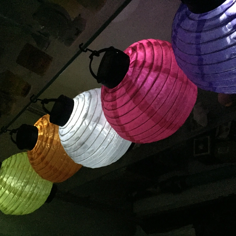 LED Solar Lentern Cloth Lanterns Paper Lanterns for Outdoors Decorate