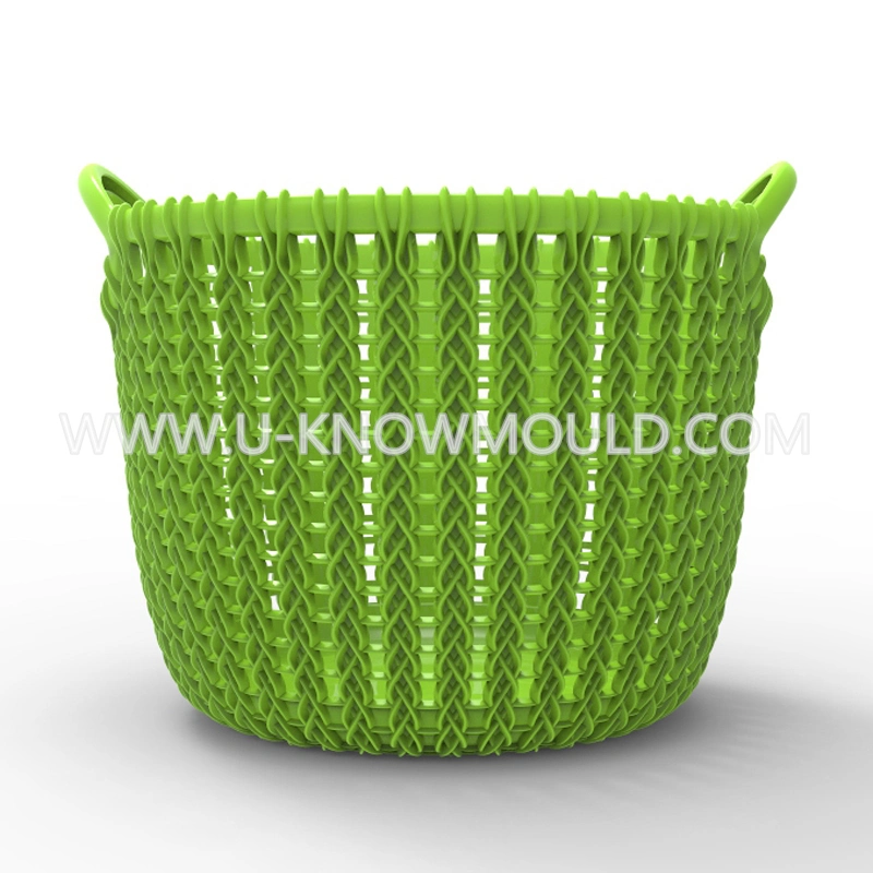 Plastic Rattan Lanudry Basket Injection Mold Plastic Basket Mould