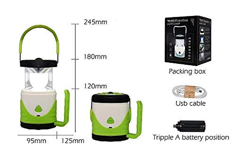 LED Camping Lantern, LED Lantern Rechargeable USB Flexible Handle Lantern