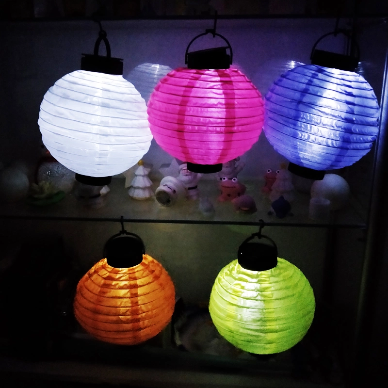 LED Solar Lentern Cloth Lanterns Paper Lanterns for Outdoors Decorate