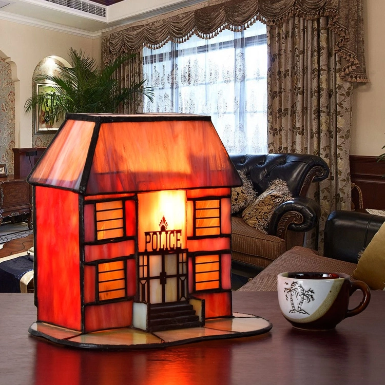 Tiffany Style Table Lamp House Desk Lamp   Glass Lamp Glass Desk Light Lamps