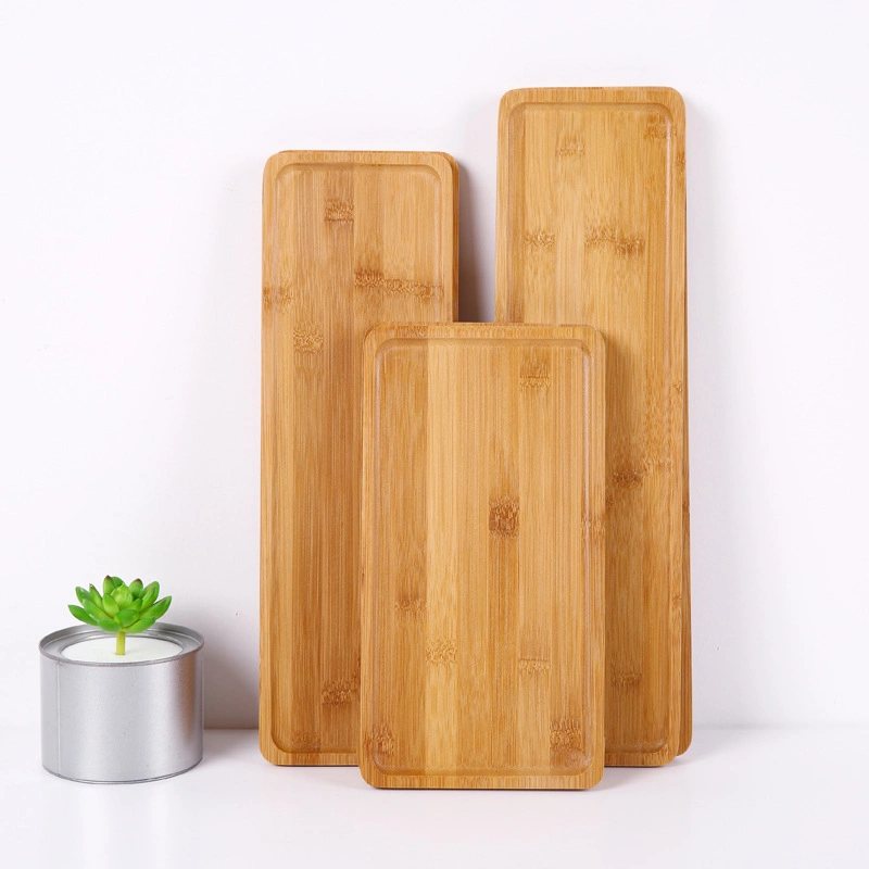 Ecofriendly Bamboo Wooden Tray Woven Bamboo Serving Trays Cheap Wholesale Natural Tray