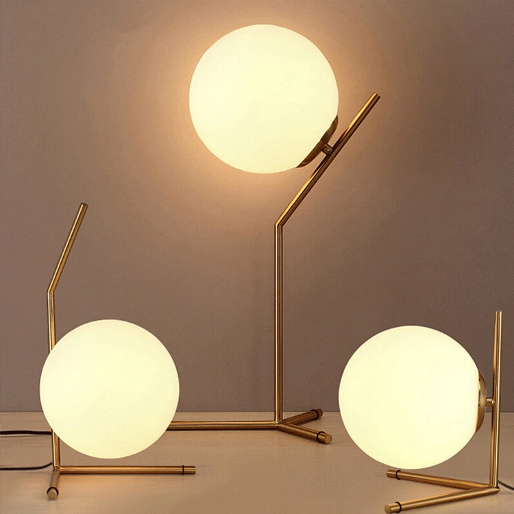 Home Decor Electric Gold Desk Lamp Reading Lamps European Popular Glass Modern Table Lamp for Hotel